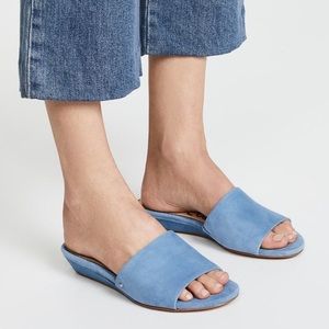 Sam Edelman Liliana Wedge Sandal Blue Suede
